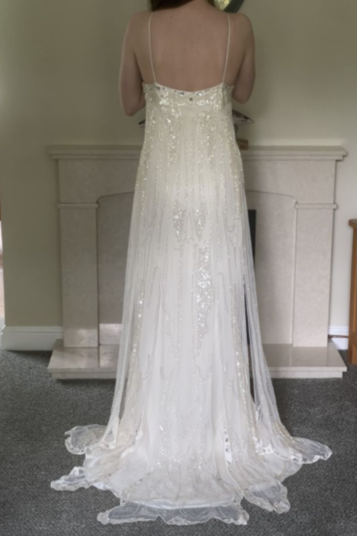 Ivory Exquisite A Line Beaded Rhinestone Chiffon Prom Dress Formal Dress Party Dress SH4024