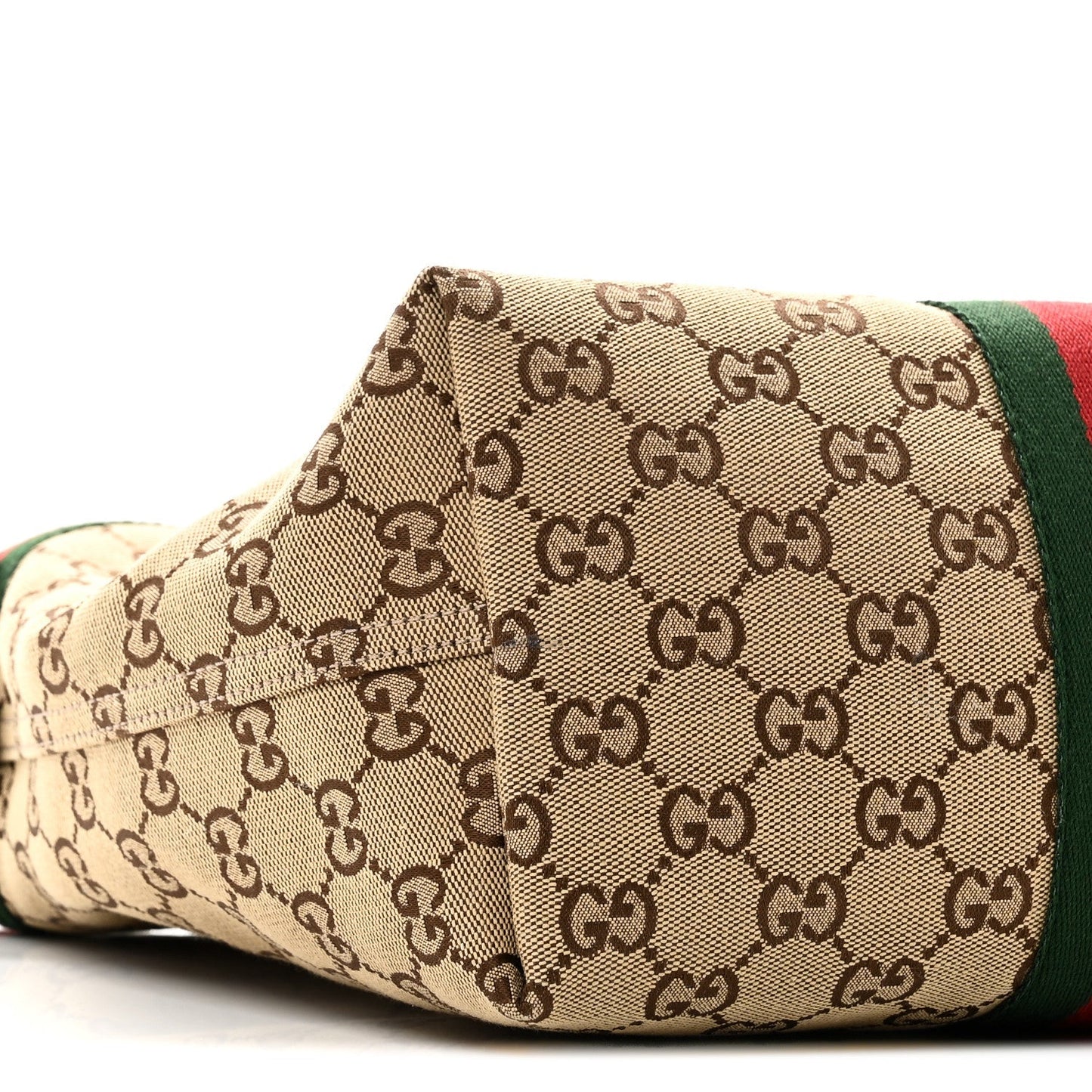 Monogram Web Small Giglio Tote Beige Dark Brown
