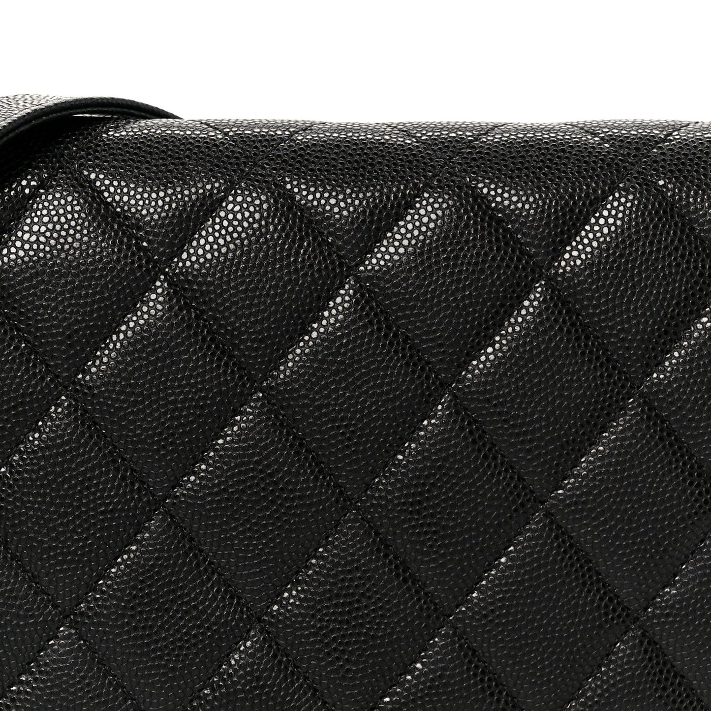 Caviar Quilted Boy Wallet On Chain WOC Black