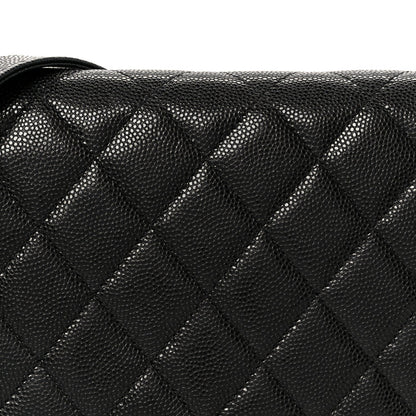 Caviar Quilted Boy Wallet On Chain WOC Black