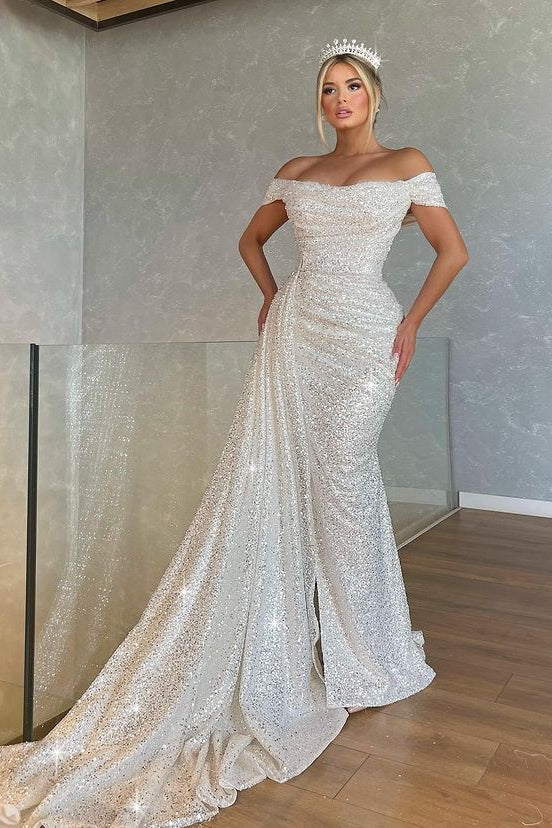 Gorgeous Off-The-Shoulder Mermaid Prom Dress Strapless With Sequins