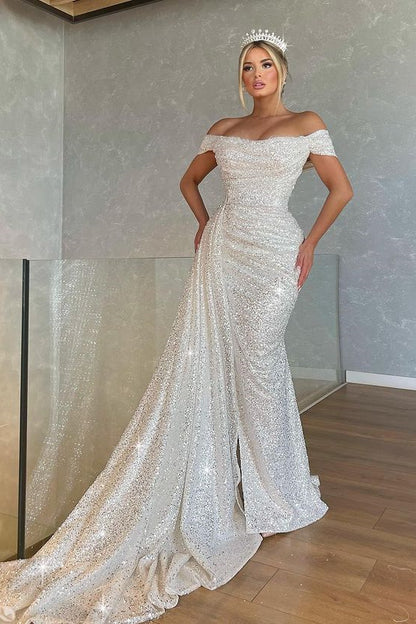 Gorgeous Off-The-Shoulder Mermaid Prom Dress Strapless With Sequins