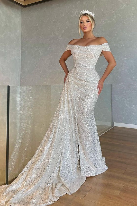 Gorgeous Off-The-Shoulder Mermaid Prom Dress Strapless With Sequins