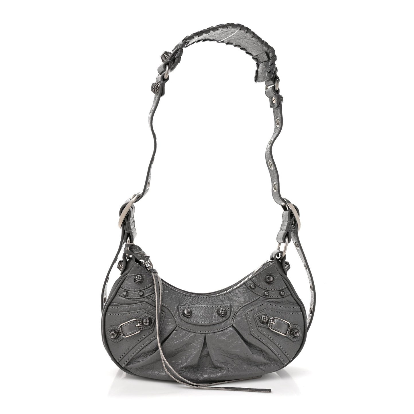 Agneau Arena Le Cagole Shoulder Bag XS Dark Grey
