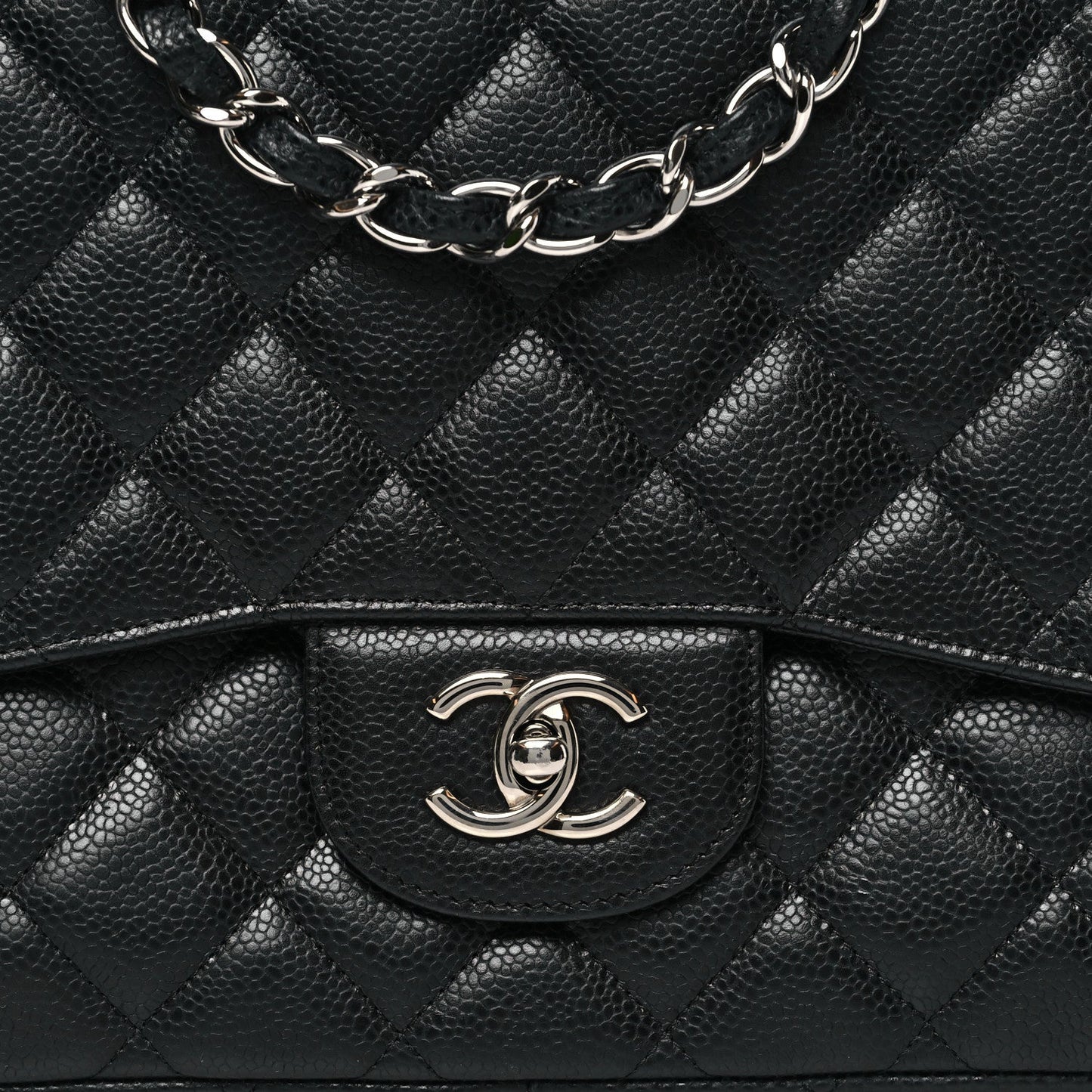 Caviar Quilted Jumbo Single Flap Black