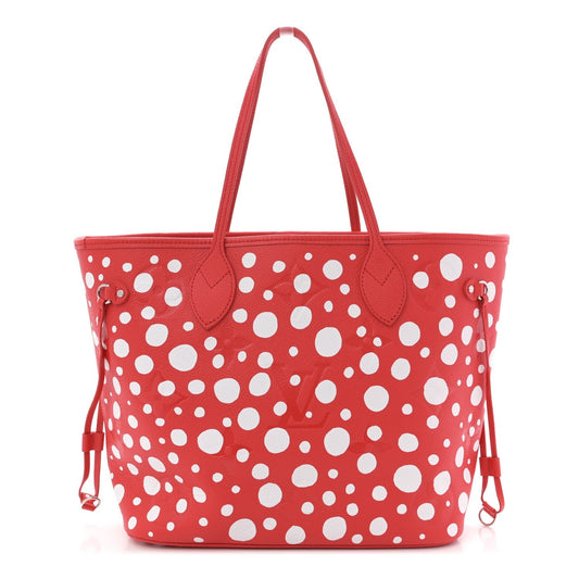 LV X YK Empreinte Infinity Dots Neverfull MM Rouge White