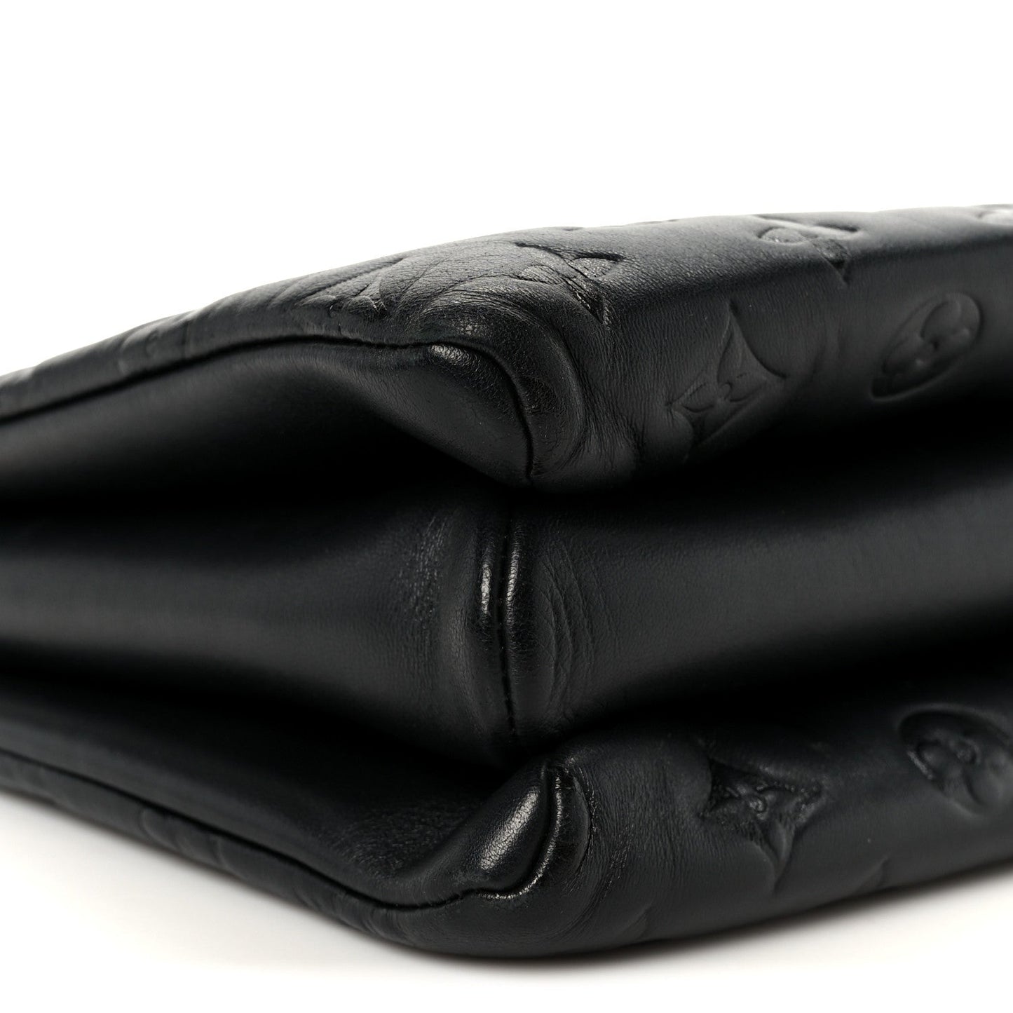 Lambskin Embossed Monogram Coussin PM Black