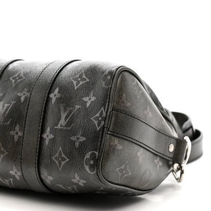 Brushed Monogram Eclipse Keepall Bandouliere 25
