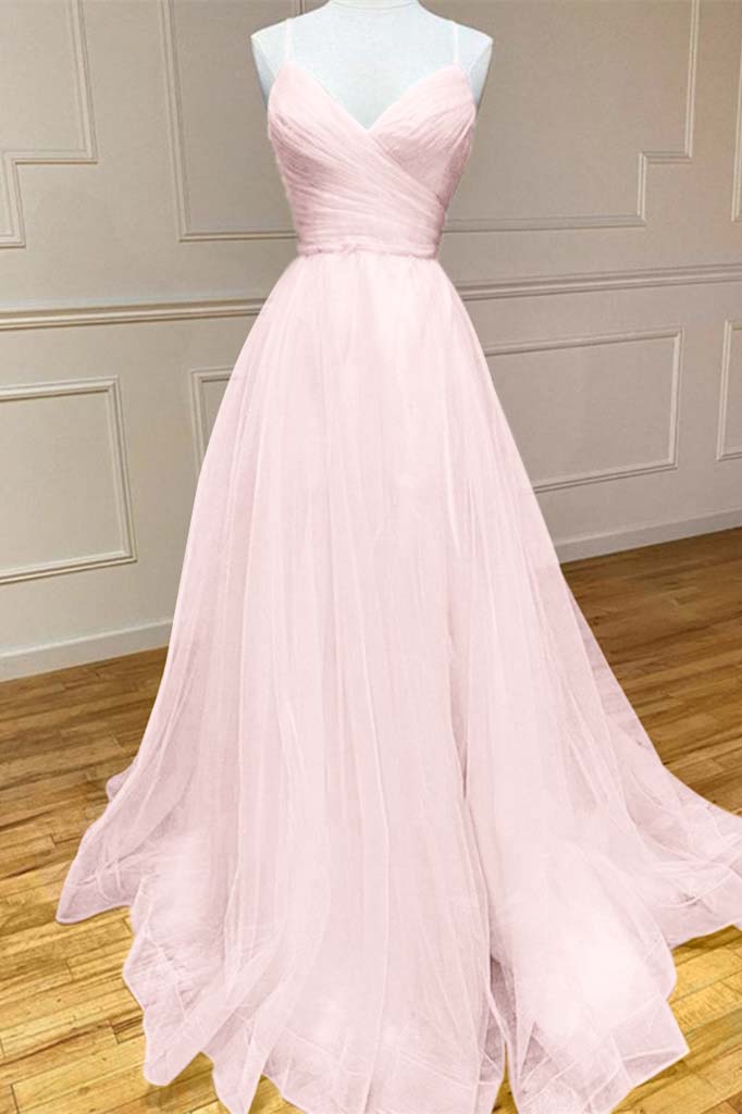 Amazing Yellow Spaghetti-Straps Prom Dress String Back