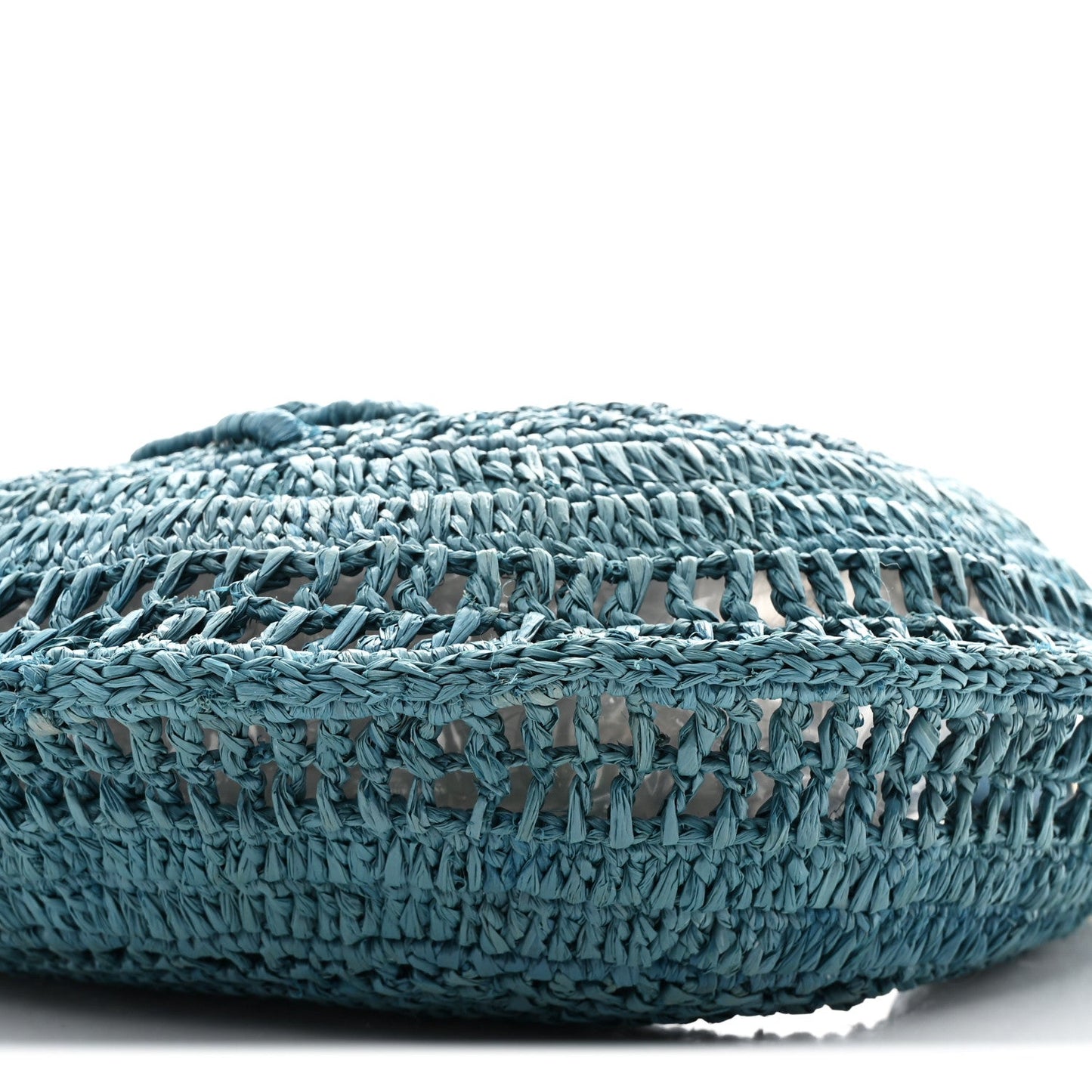 Raffia Calfskin Summer Banana Hobo Stormy Sea