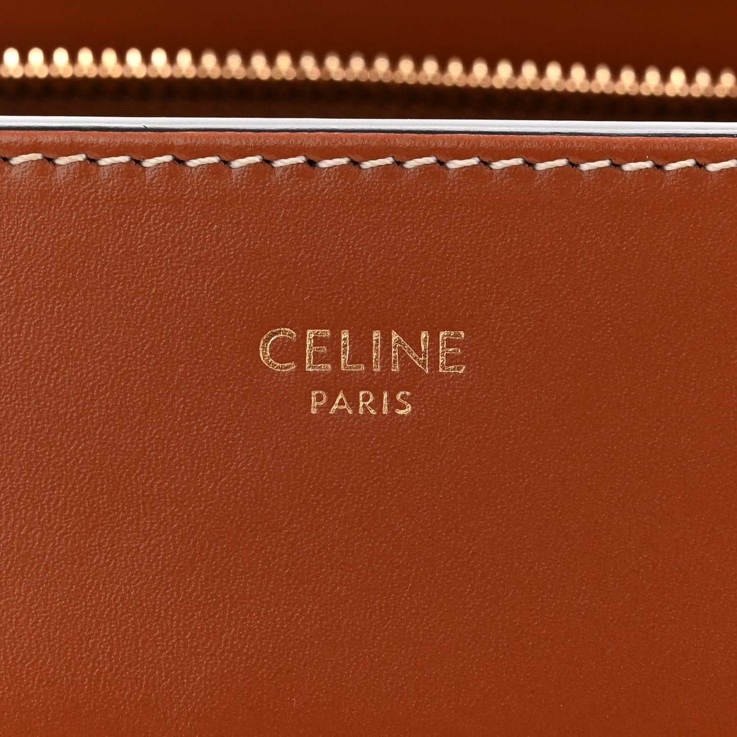Triomphe Canvas Calfskin Cabas De France Handbag Tan