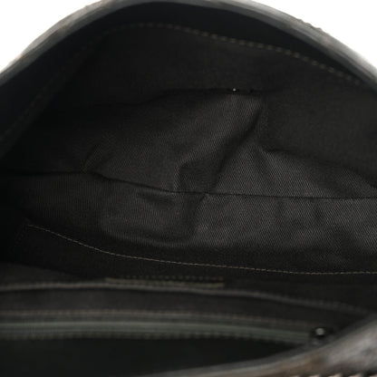 Caviar Aged Calfskin Medium Bubble Graphic Messenger Bag Grey