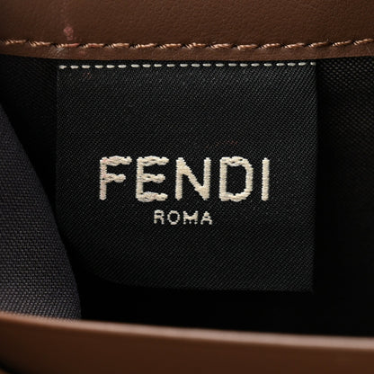 Vitello Soft F is Fendi Bi-Color FF 1974 Embossed Continental Envelope Wallet On Chain Maya Black