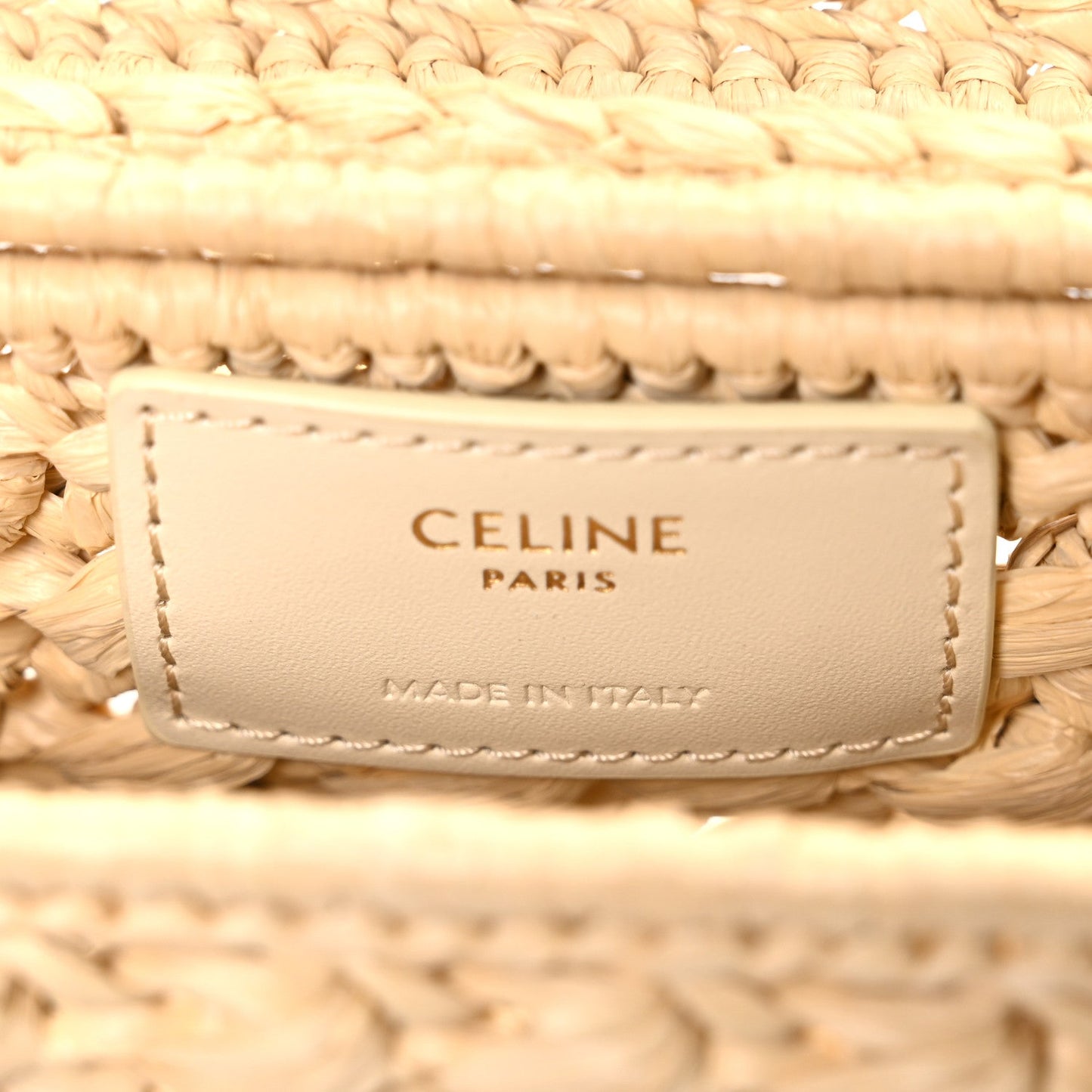 Raffia Effect Claude Chain Shoulder Bag Natural