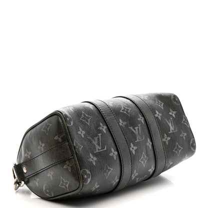 Brushed Monogram Eclipse Keepall Bandouliere 25