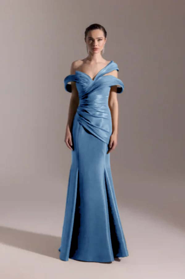Strapless Off Shoulder Mermaid Sleeveless Prom Dress With Pleated