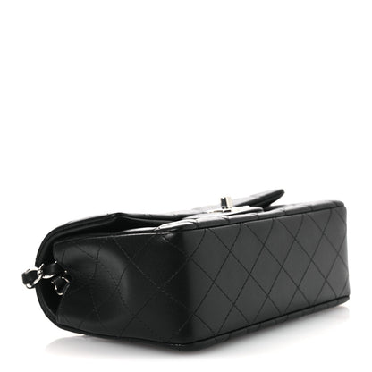 Lambskin Quilted Mini Rectangular Flap Black