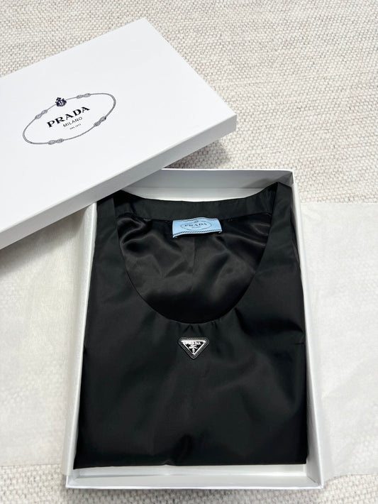 Prada Vest Dress Black Poliyamide