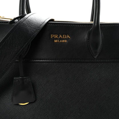 Saffiano City Calfskin Paradigme Bag Black