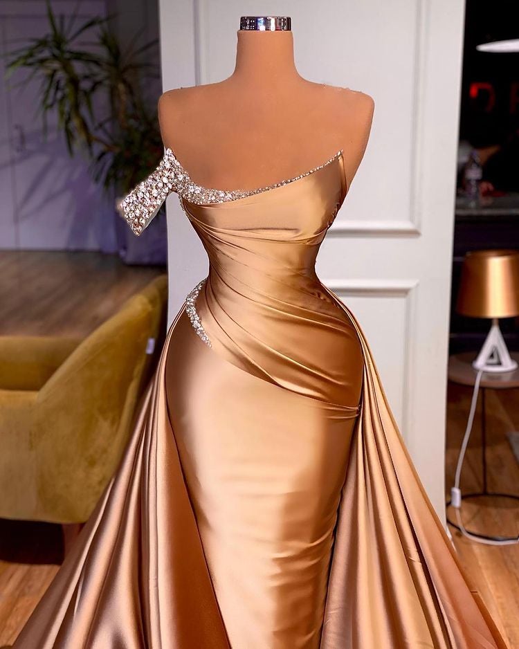 Mermaid Overskirt Prom Dress Off-the-Shoulder