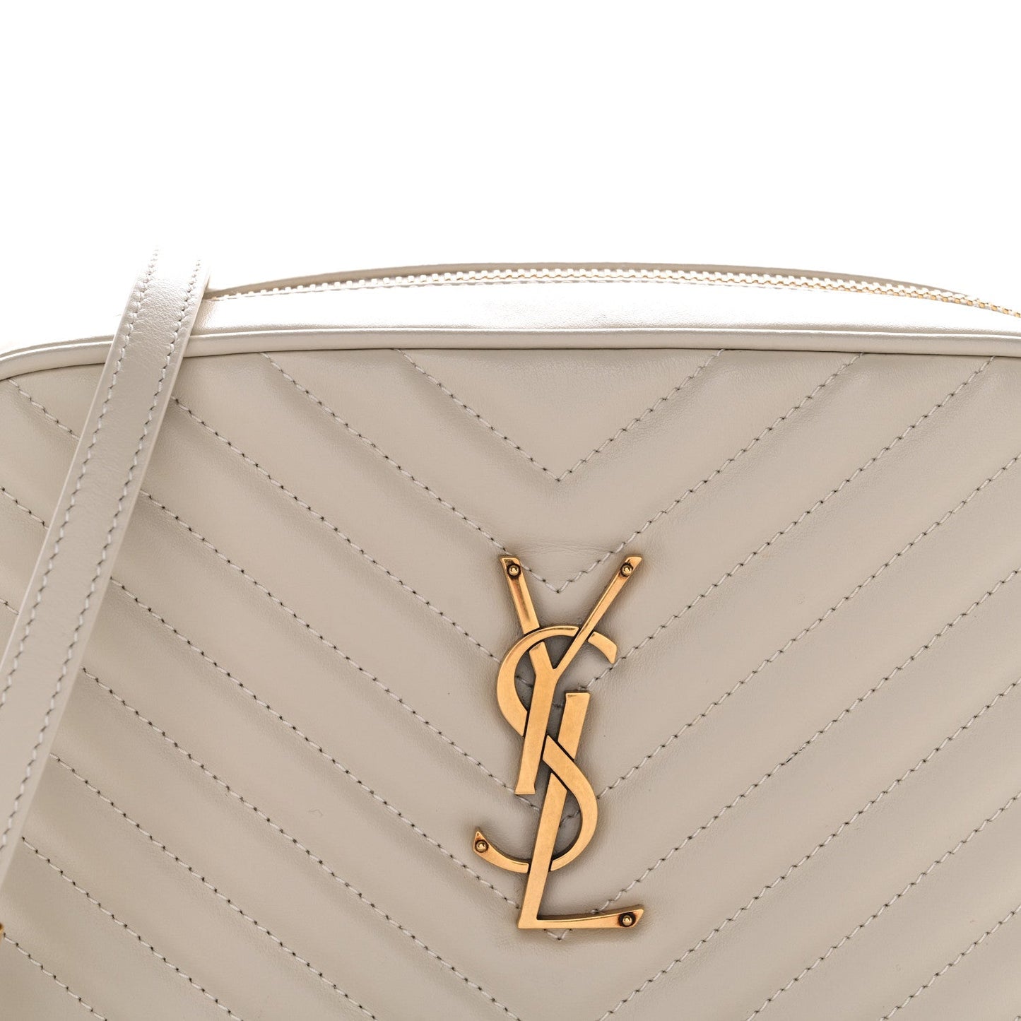 Calfskin Matelasse Monogram Lou Camera Bag Crema Soft