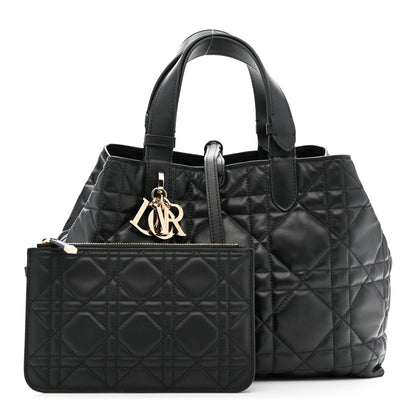 Calfskin Macrocannage Medium Toujours Black