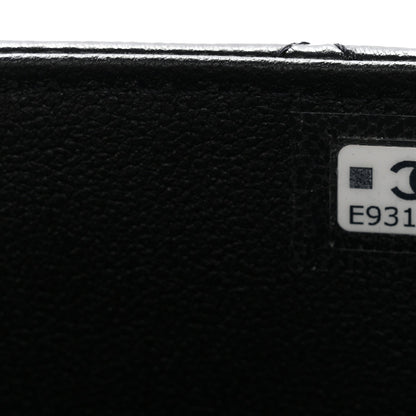 Lambskin Quilted Rectangular Phone Holder Clutch With Chain Black