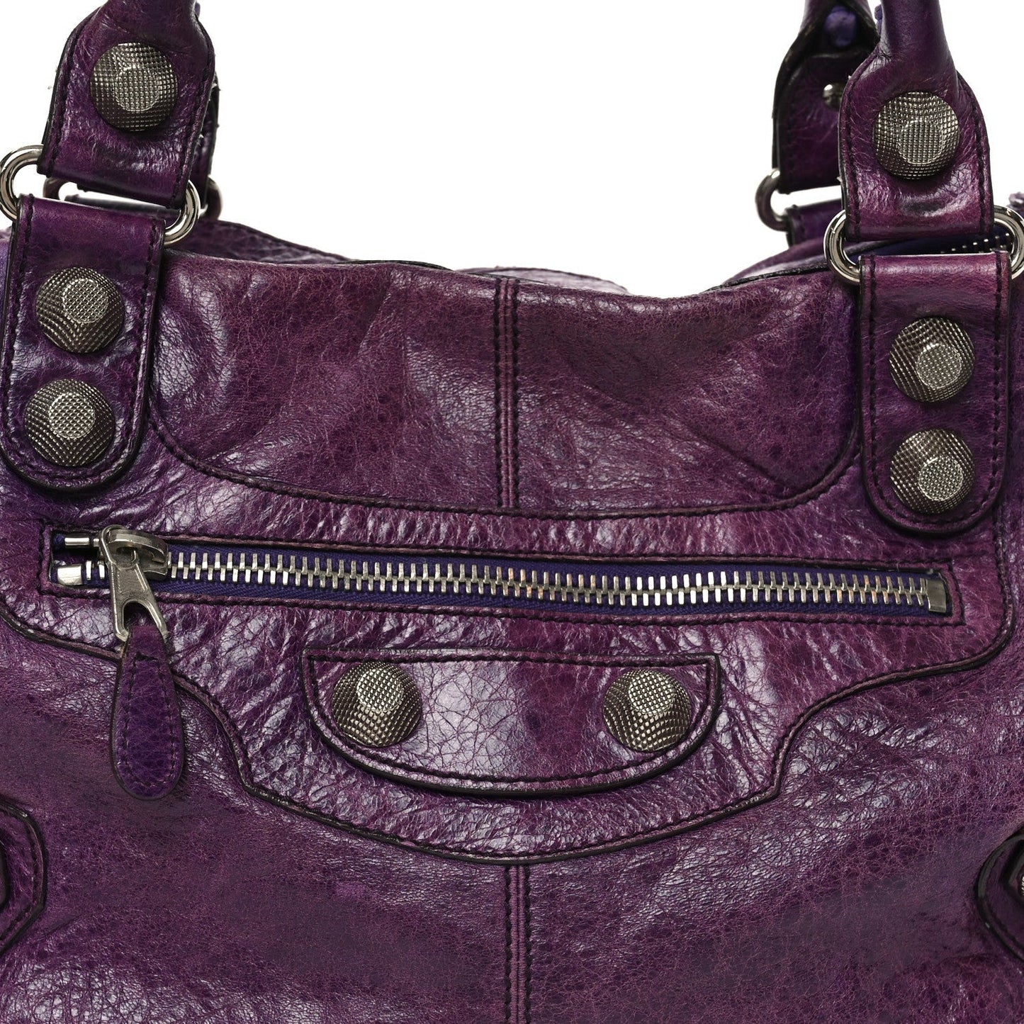 Agneau Giant 21 Silver Hardware Work Raisin