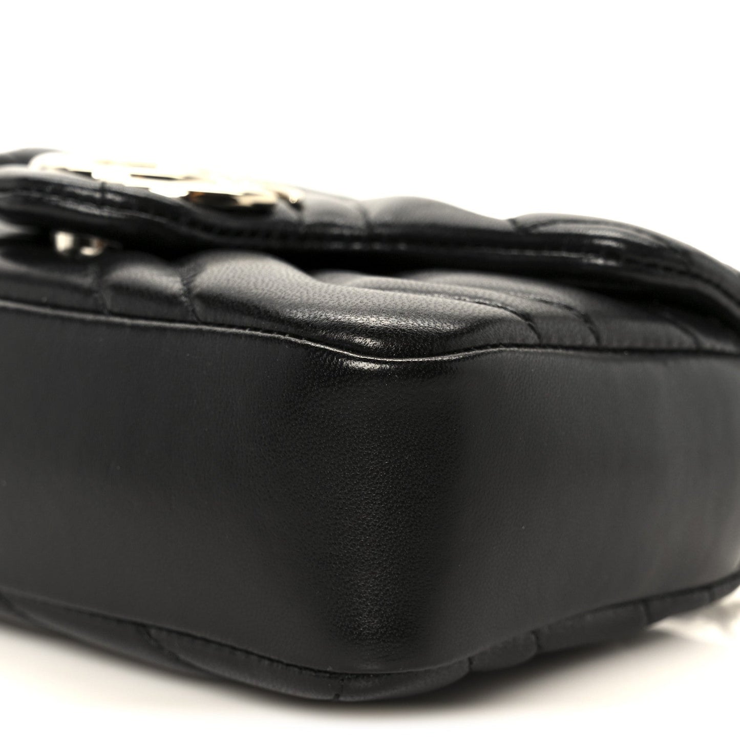 Lambskin Matelasse Mini GG Marmont Shoulder Bag Black