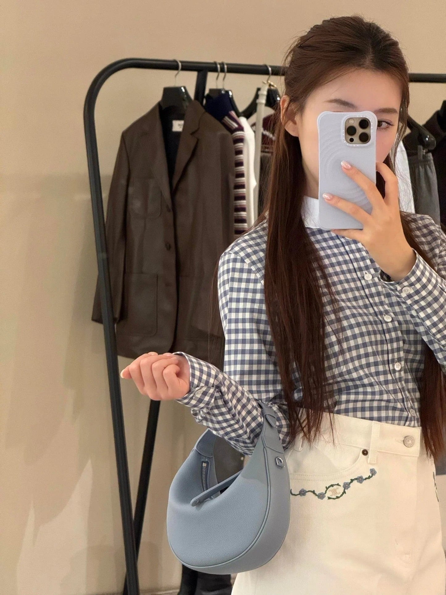 CELINE 25S PLAID SHIRT 0112