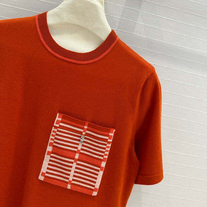 Hm 25 Short-sleeved Sweater Orange Wool