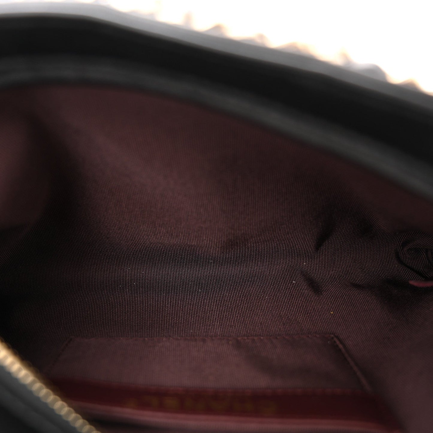 Lambskin Chain Frame Shoulder Bag Black