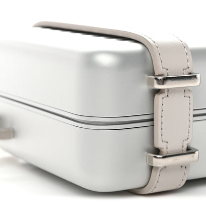 X RIMOWA Aluminum Personal Clutch On Strap Silver