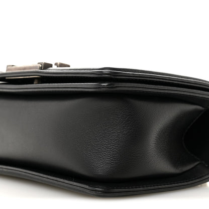 Lambskin Quilted Small Boy Flap Black
