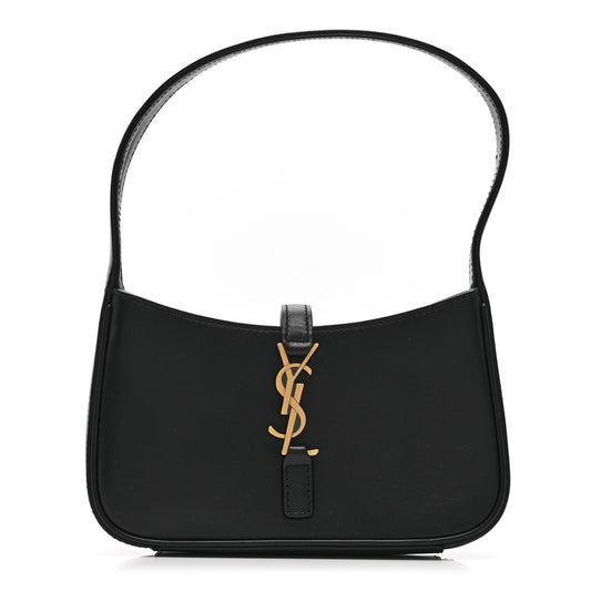 Smooth Calfskin Le 5 A 7 Mini Hobo Black