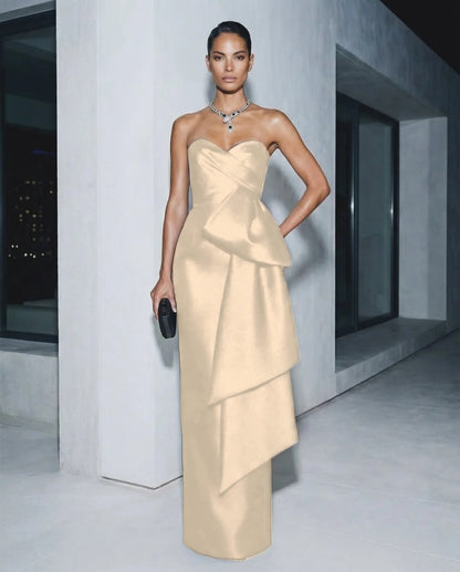 Elegant Sweetheart Sleeveless Evening Dress Floor Length Sheath