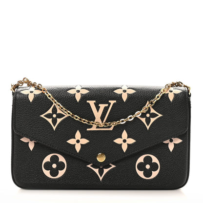 Empreinte Monogram Giant Felicie Pochette Black Beige