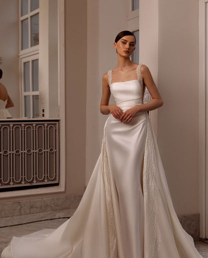 Charming White Sleeveless Prom Dress With Beading