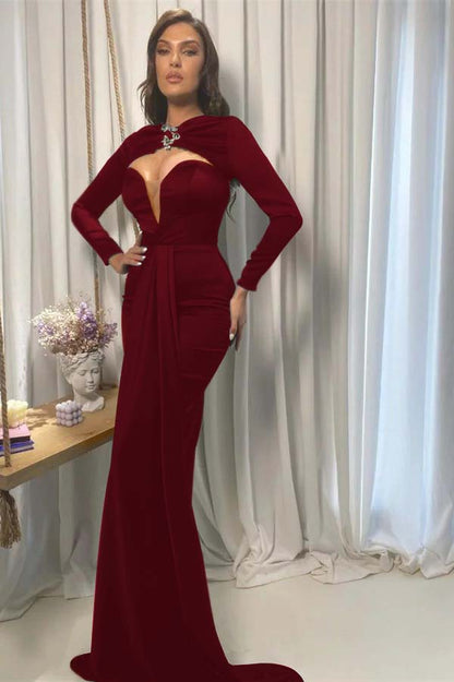 Sweetheart Mermaid Evening Dress Court With Cap Sleeves