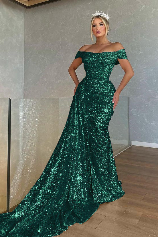 Gorgeous Off-The-Shoulder Mermaid Prom Dress Strapless With Sequins