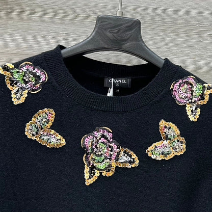 CC 25 Crewneck Sweate Black Cachemire