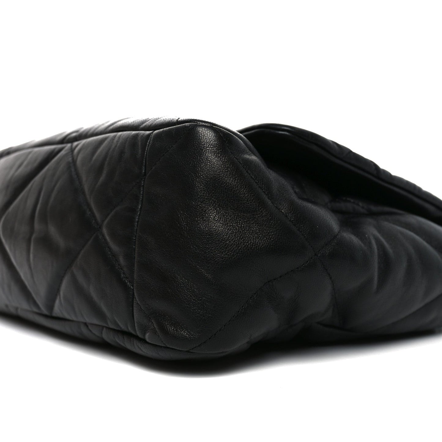 Goatskin Quilted Maxi Chanel 19 Flap Black
