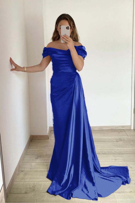 Off-The-Shoulder Mermaid Strapless Prom Dress With Ruffles Online