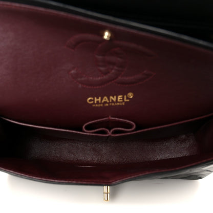 Lambskin Quilted Small Double Flap Black