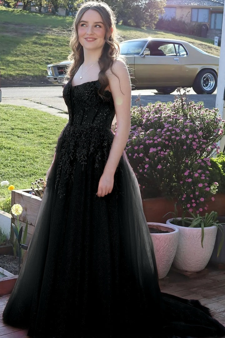 Sleeveless Spaghetti Straps Sweetheart A-Line Sequins Prom Dress