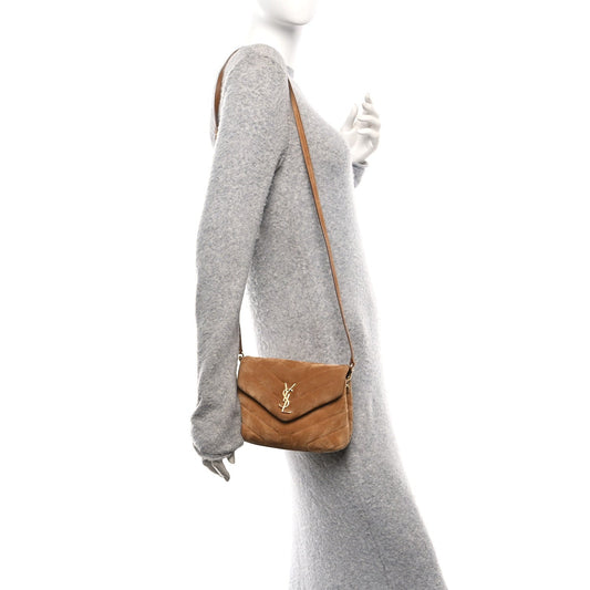 Suede Toy Loulou Shoulder Bag Cinnamon