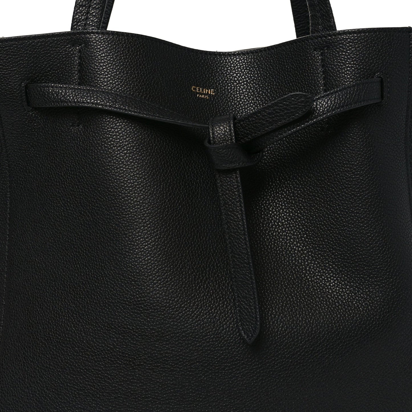 Soft Grained Calfskin Small Belt Cabas Phantom Black