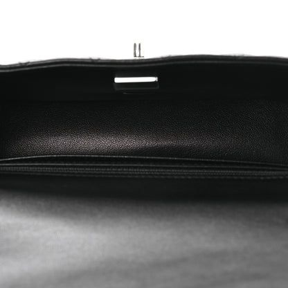 Lambskin Quilted Mini Rectangular Flap Black