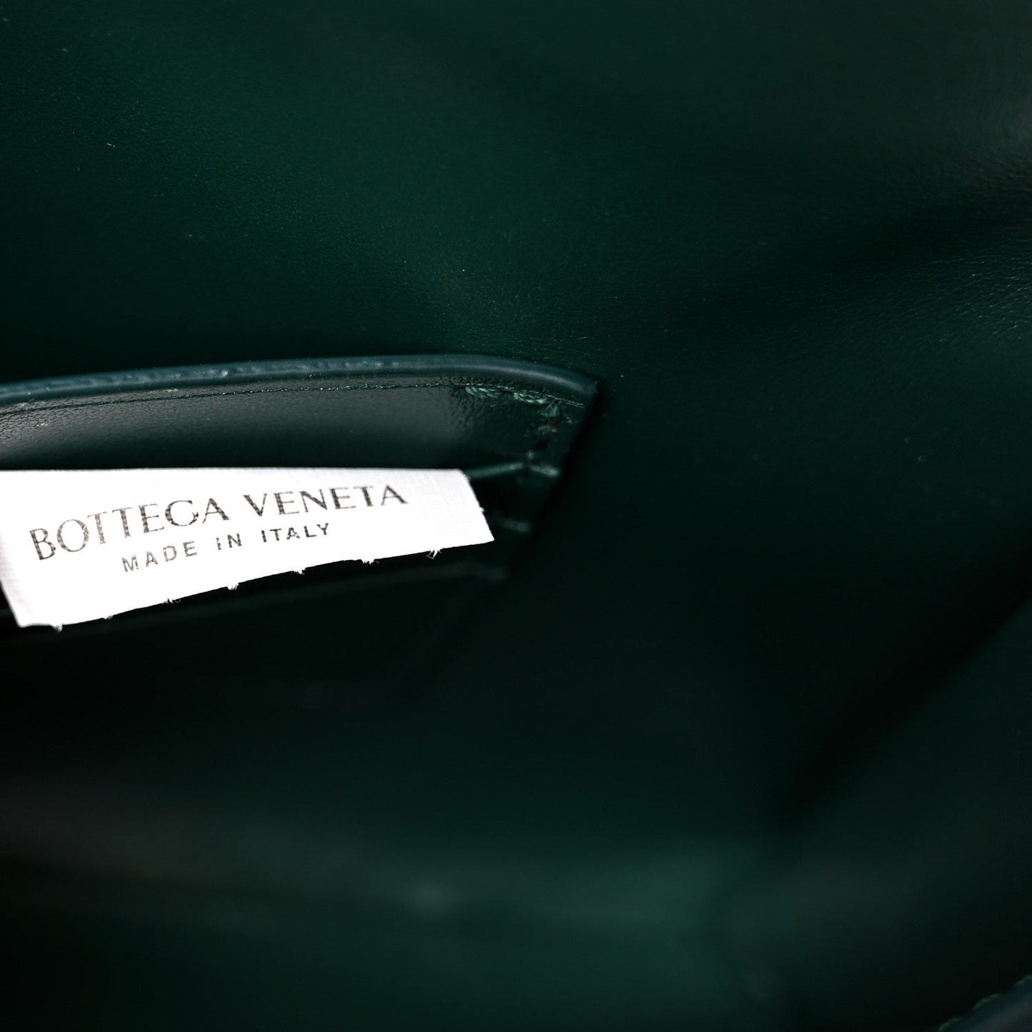 Nappa Intrecciato Long Andiamo Top Handle Clutch Emerald Green