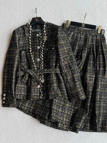 CC 25 Set Tweed Black Polyester Wool 289987